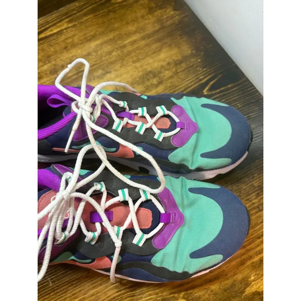 Nike Air Max 270 React Purple And Blue‎ Sneakers Size 7Y
